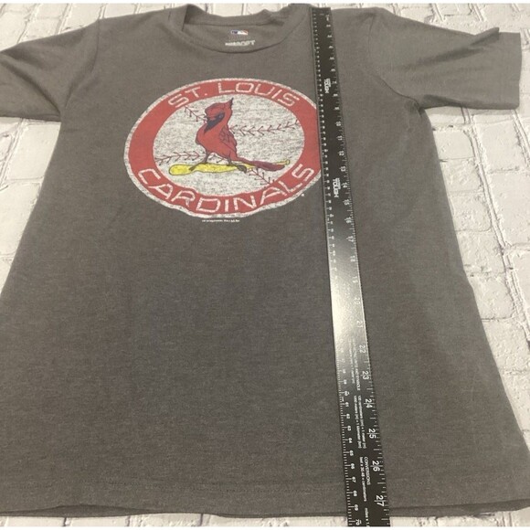 MLB T-Shirt Men's Size S Color Gray St. Louis Cardinals Graphic Ring Spun Soft - Picture 5 of 5